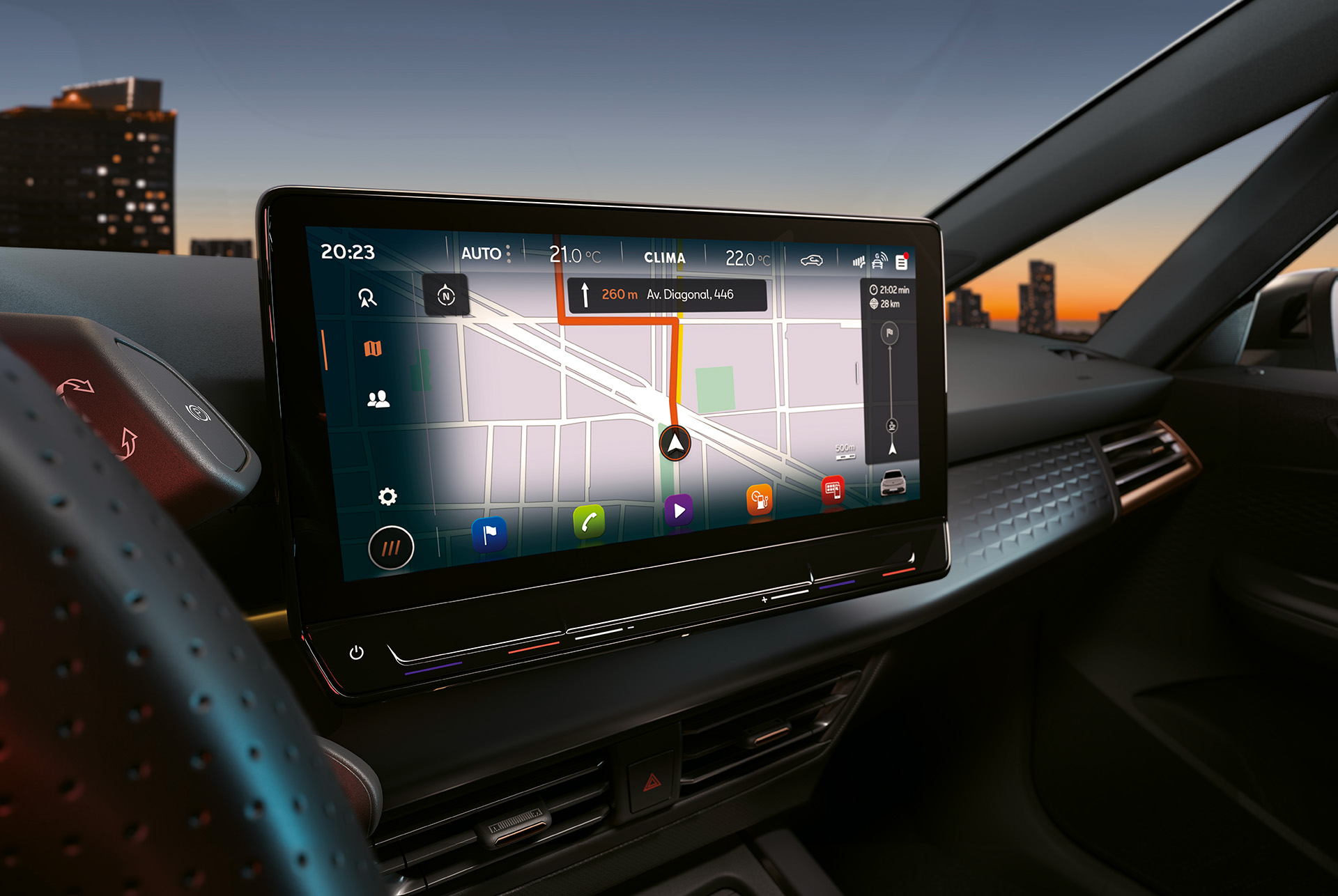 CUPRA Born pantalla de Infotainment de 12 pulgadas